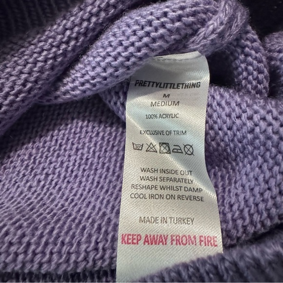 PRETTYLITTLETHING LILAC XMAS CHRISTMAS SWEATER size:M - Picture 10 of 12